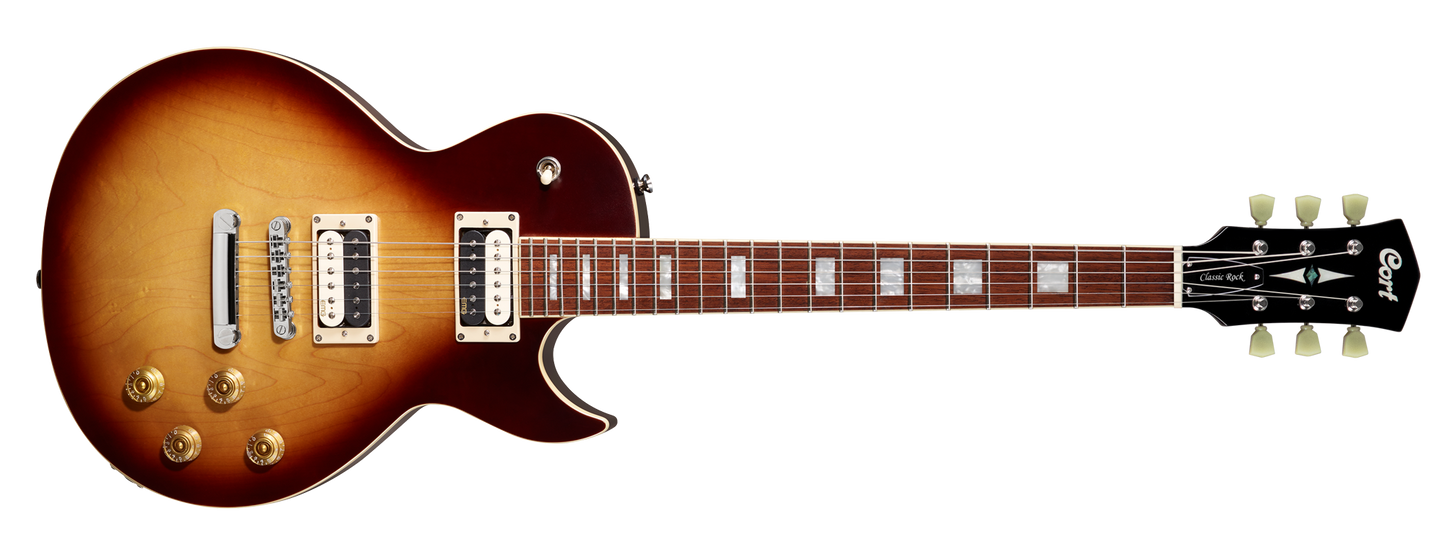 Guitarra Cort Les Paul CR300ATB Captadores Emg FAT 55 Semi Gloss