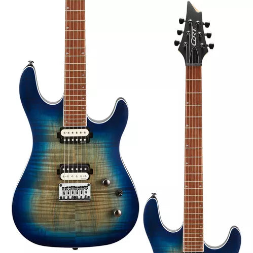 Guitarra Cort Captador Emg Kx300 Open Pore Cobalt Burst Opcb