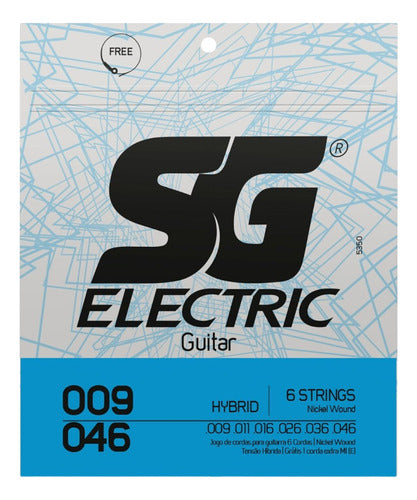 Jogo de Cordas para  Guitarras 009 - 046 SG Híbrido Nickel Original