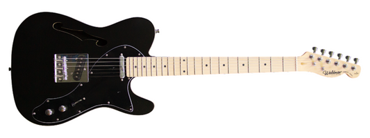 Guitarra Waldman Telecaster Black GTE-300 BKM Thinline