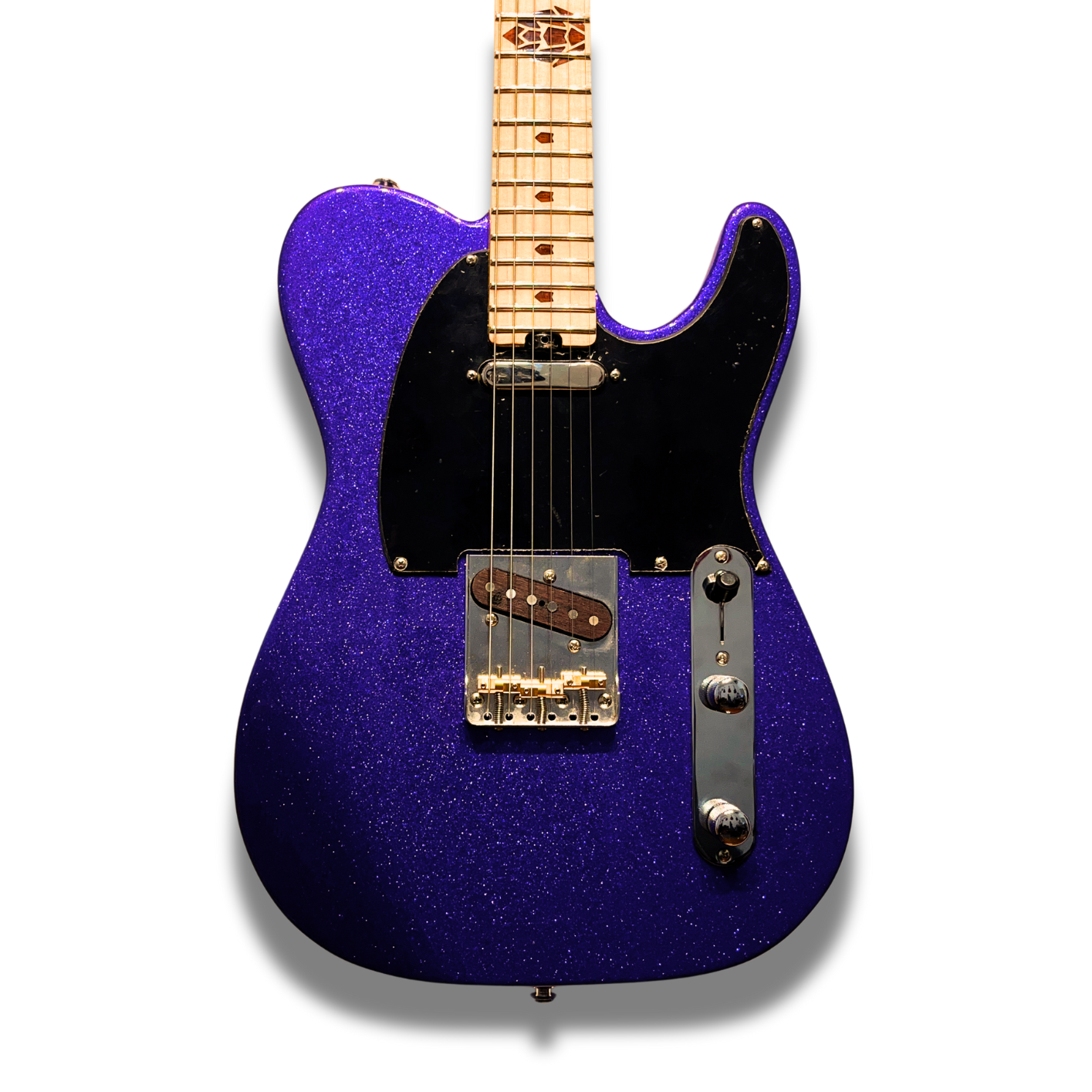 Guitarra Tele SS Night Lilac Sparkle String Through Pinheiro Guitars
