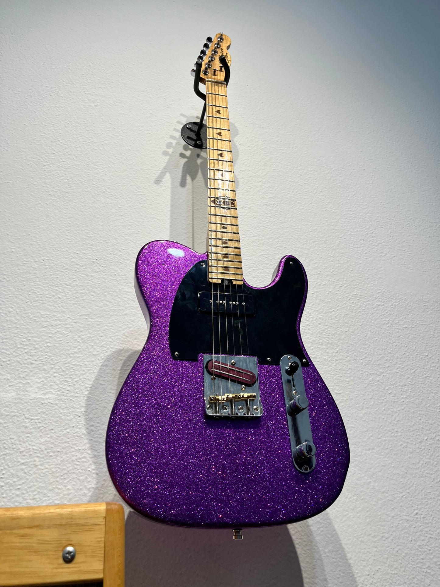 Guitarra Tele Purple Sparkle P90/Katana - Pinheiro Guitars - Semi Nova Revisada
