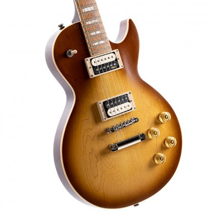 Guitarra Cort Les Paul CR300ATB Captadores Emg FAT 55 Semi Gloss