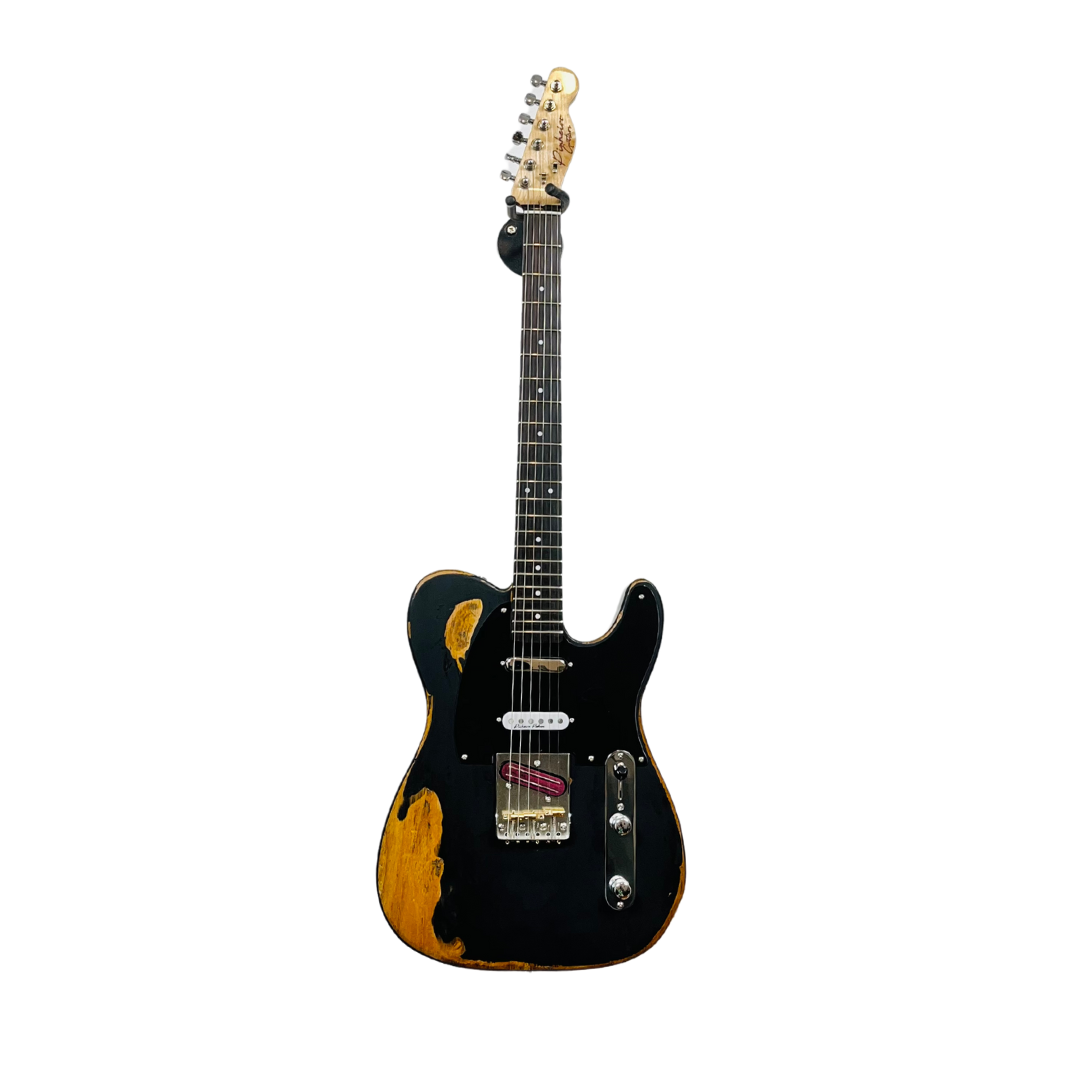 Guitarra Nashville Tele Heavy Relic Matte Black Pinheiro Guitars