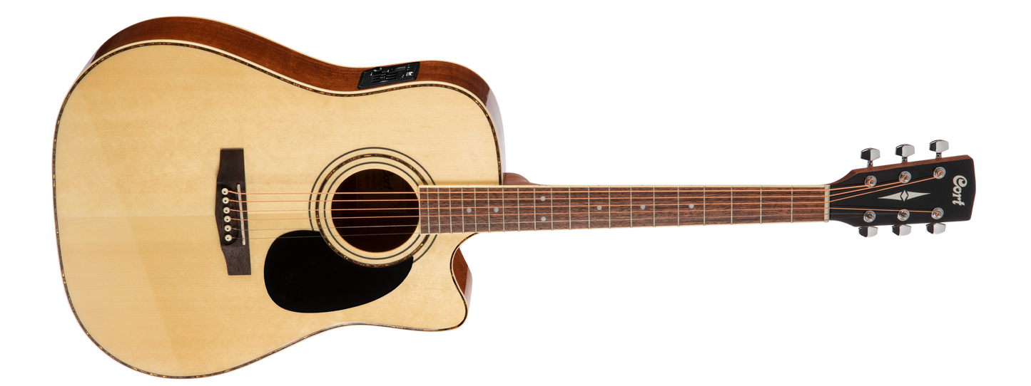 Violao Eletroacustico Cort Aco AD 880 CE NS Mogno com Capa Pinheiro Guitars