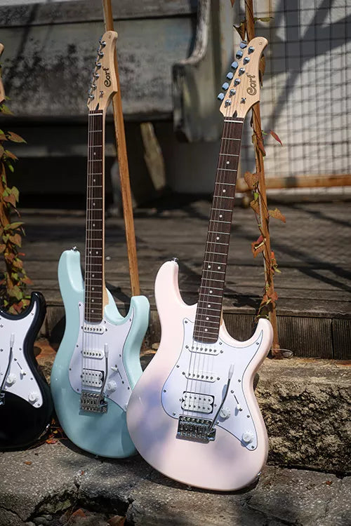 Guitarra Cort G200 PPK Pastel Pink Powersound HSS Pickups