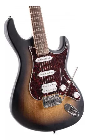 Guitarra Cort G110 OPBC Open Pore Black Cherry Powersound HSS Pickup Set