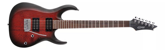 Guitarra Cort X100 OPBB Open Pore Black Burst Powersound
