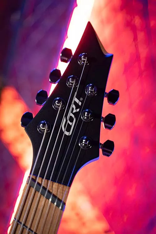 Guitarra Cort KX 307 Multi Scale Open Pore Black PowerBar