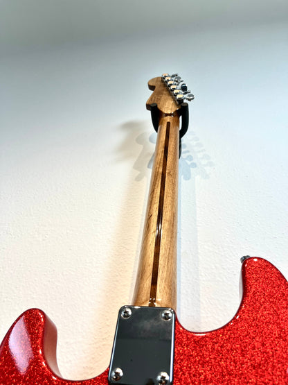 Guitarra Super Strato Glam Red Sparkle HH Split Custom - Pinheiro Guitars
