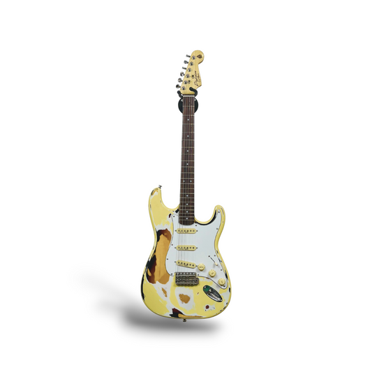 Guitarra Strato Heavy Relic Cream Pinheiro Guitars