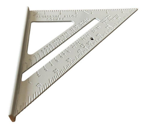 Esquadro Régua Transferidor Triangulo De Alumínio Marcenaria