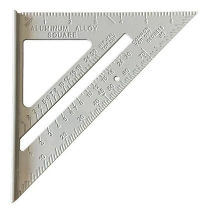 Esquadro Régua Transferidor Triangulo De Alumínio para Marcenaria e Luthieria