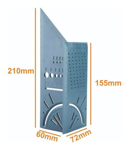 Gabarito Régua Tipo Japones - Esquadro Graminho 3D para Luthieria e Marcenaria