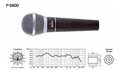 Microfone Waldman P-5800 Performance Dinâmico Cardioide