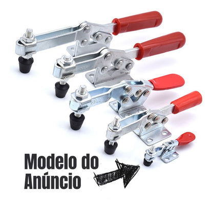 Grampo De Aperto Rápido Horizontal Gh201 27 Kgf Fixação Cnc