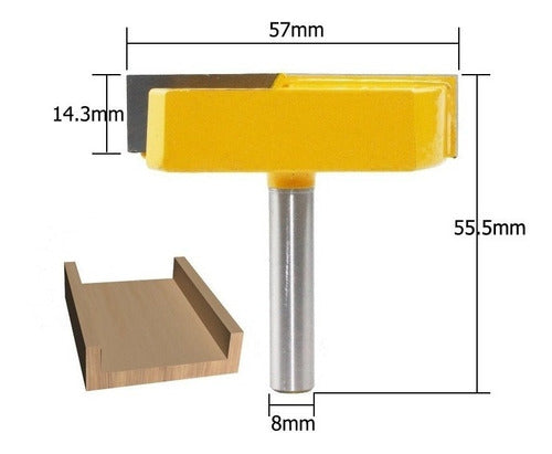 Fresa Tupia Cnc Desbaste Aplainar Alisar Tábua Haste 8 57mm