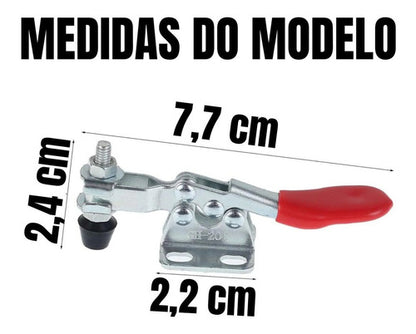 Grampo De Aperto Rápido Horizontal Gh201 27 Kgf Fixação Cnc