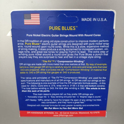 Jogo de Cordas para Guitarra DR Pure Blues Vintage Nickel 09-46