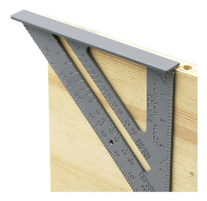 Esquadro Régua Transferidor Triangulo De Alumínio para Marcenaria e Luthieria